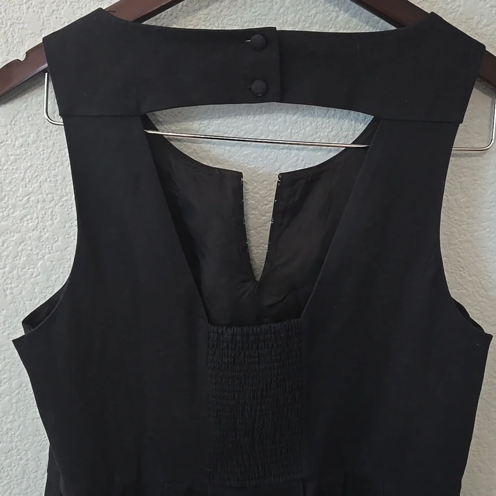 Anthropologie Moulinette Soeurs Embroidered Perennial Dress Black Floral Sz 10 - Picture 11 of 14